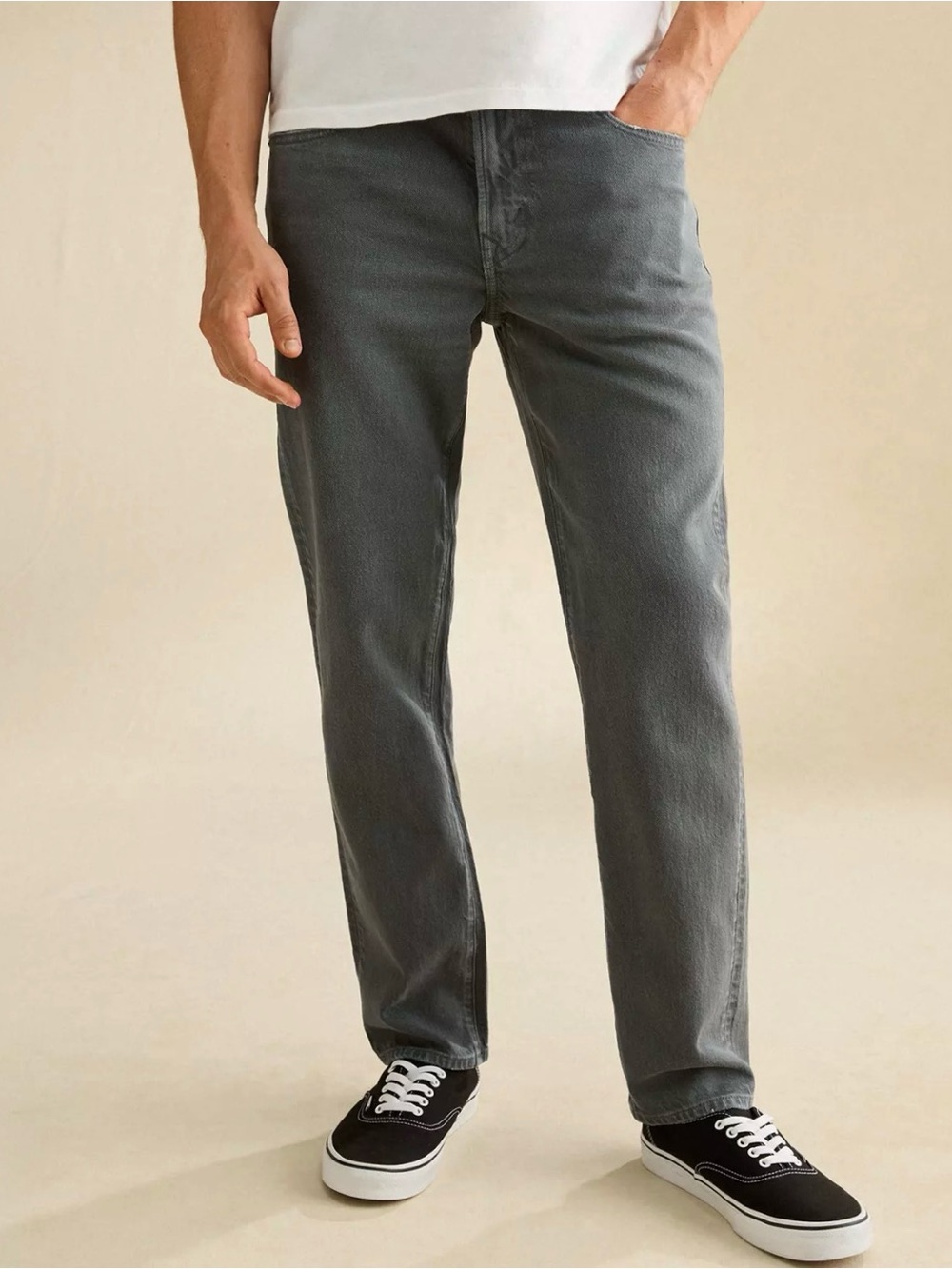 American Eagle Outfitters Men's Jeans 28x30 Gray Easy Flex Original Straight Fit
